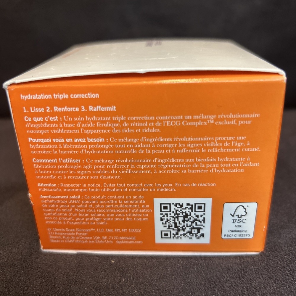 DR DENNIS GROSS FERULIC ACID + RETINOL ANTI AGING MOISTURIZER  1.7 OZ BOXED Rare - Picture 2 of 7